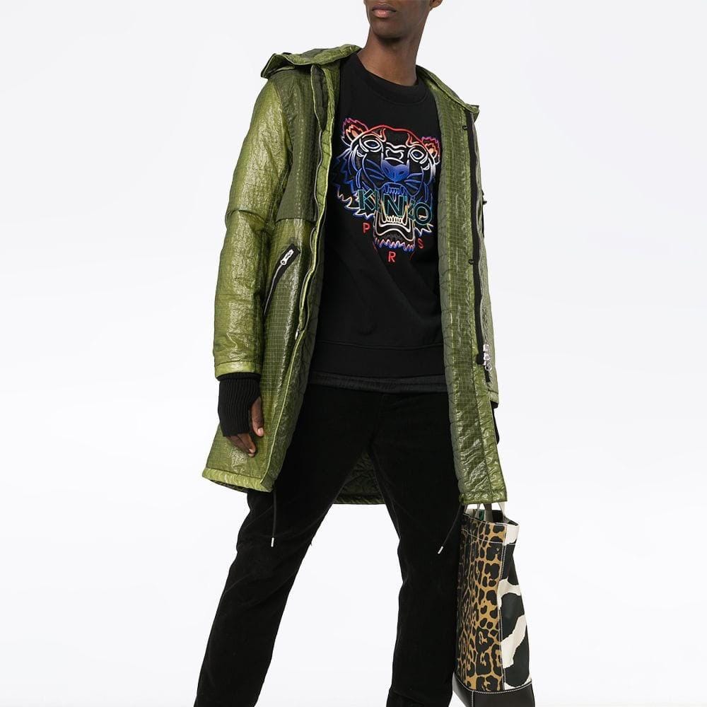 Kenzo Tiger Logo-Embroidered Sweatshirt "Black" — XXS — Back View