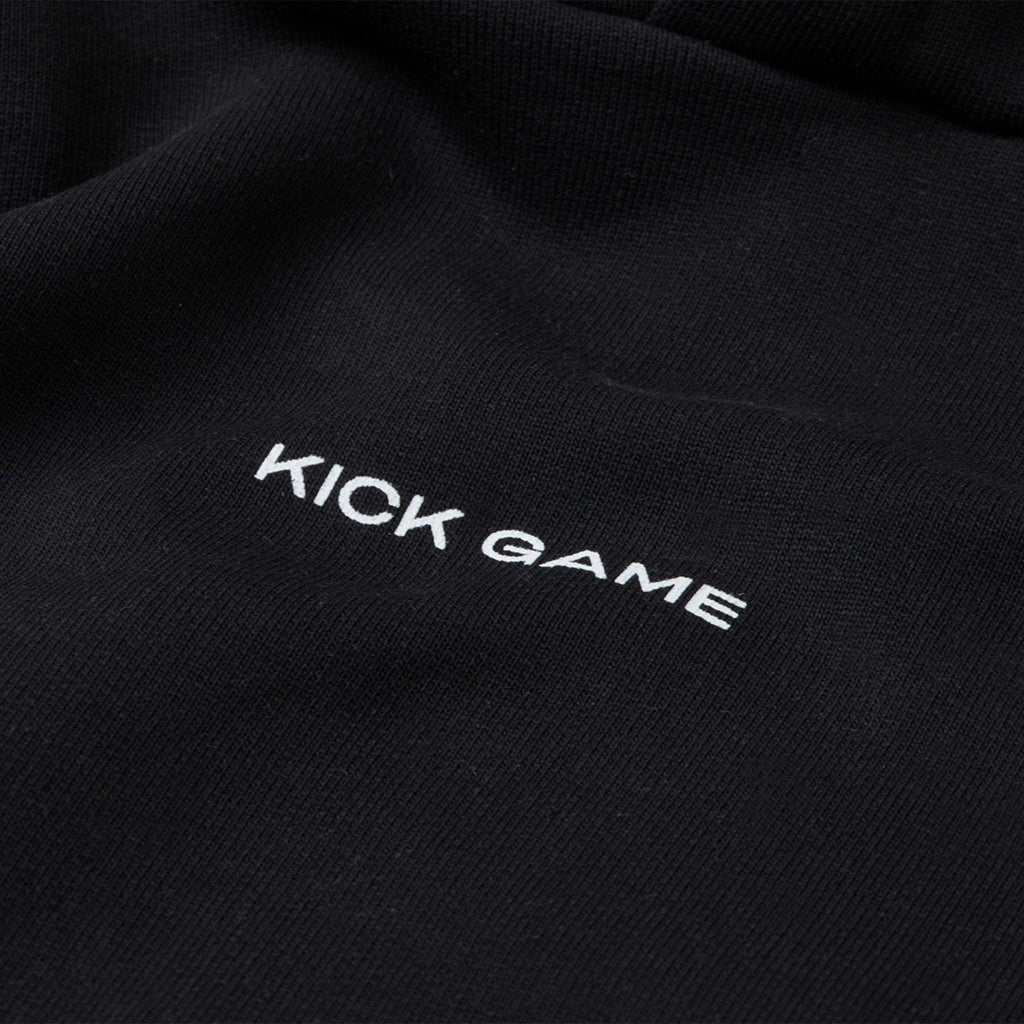 Kick Game Logo Hoodie 'Black' — XXS — Side View