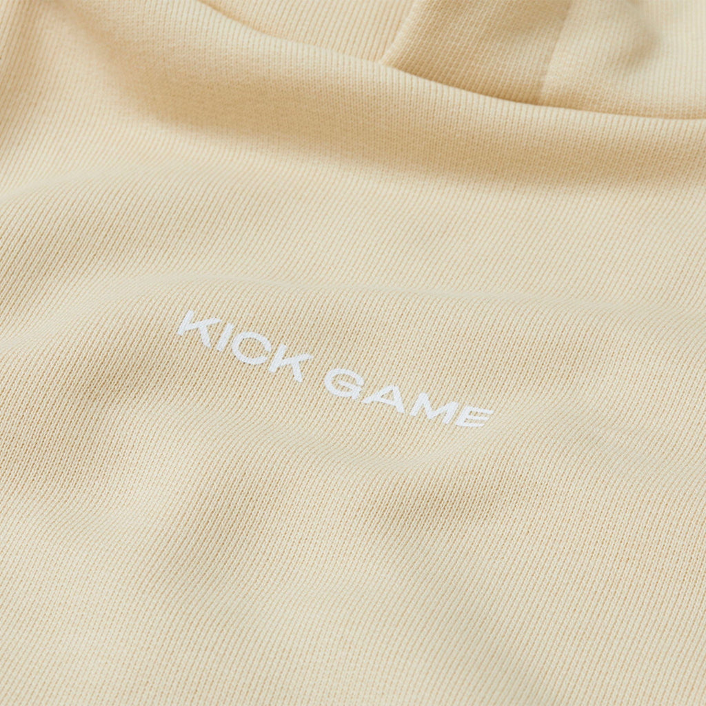 Kick Game Logo Hoodie 'Cream' — XXS — Back View