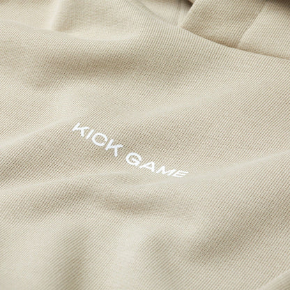 Kick Game Logo Hoodie 'Feather Grey' — XXS — Back View