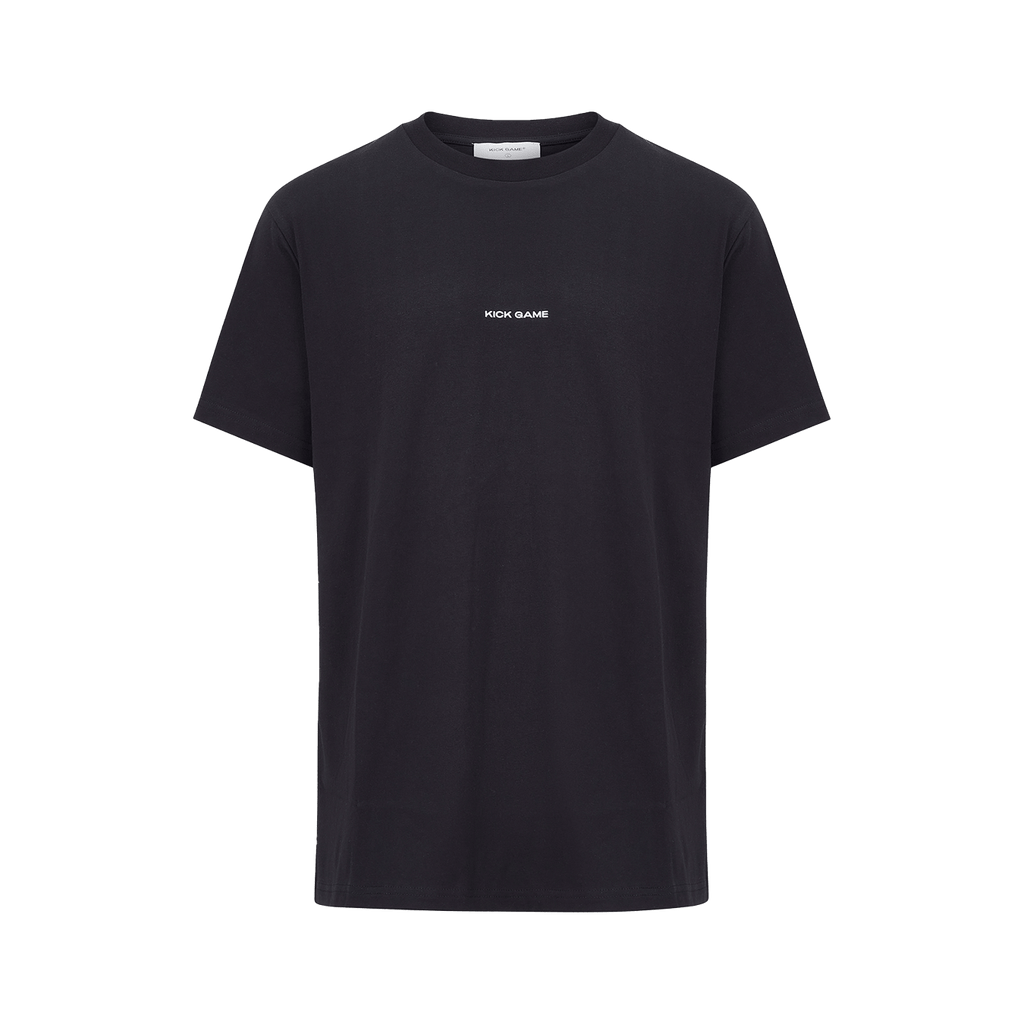 Kick Game Logo T-Shirt 'Black' — XXS — Front View