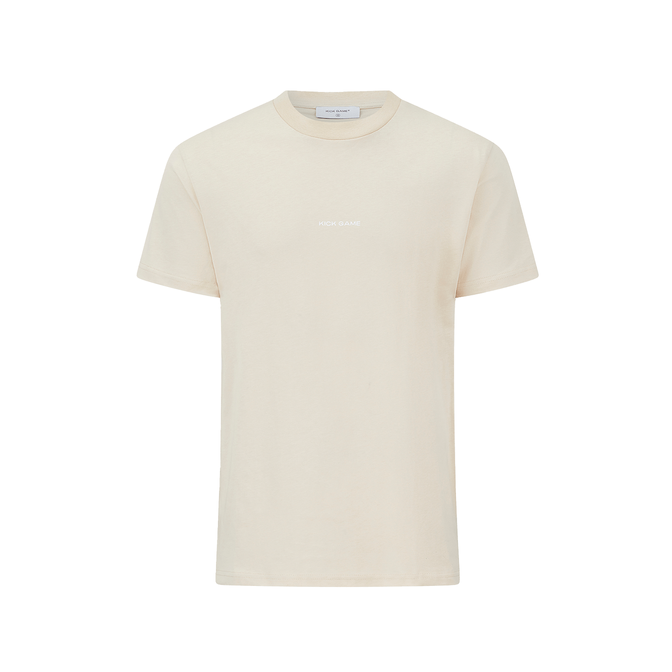 Kick Game Logo T-Shirt 'Butter Cream' — XXS — Front View