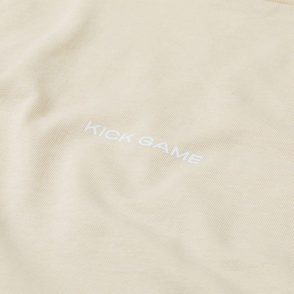 Kick Game Logo T-Shirt 'Butter Cream' — XXS — Back View