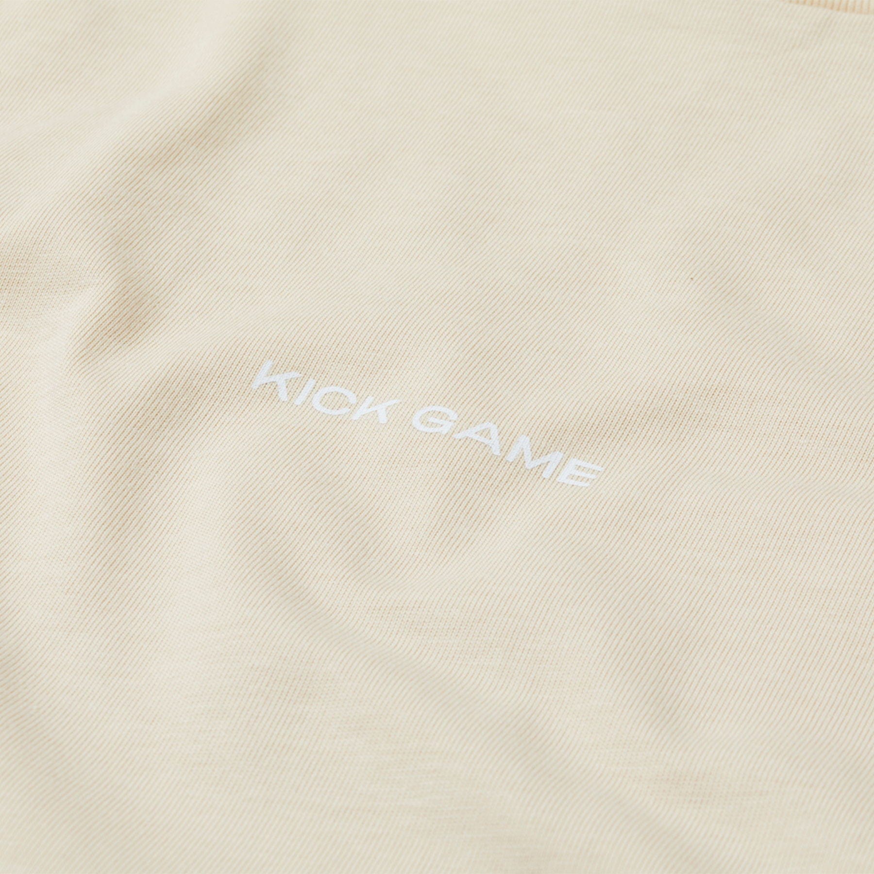 Kick Game Logo T-Shirt 'Butter Cream' — XXS — Back View