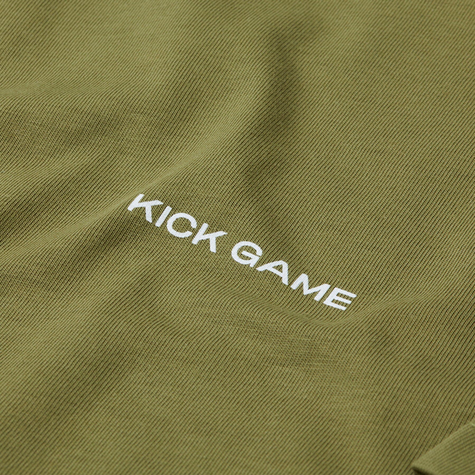 Kick Game Logo T-Shirt 'Martini Olive' — XXS — Back View
