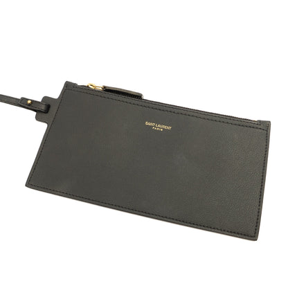 Saint Laurent Tote East West Tote in Black, Calfskin Leather — Detail View
