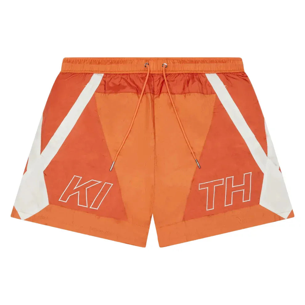 Kith Nylon Turbo Shorts Clementine — S — Front View