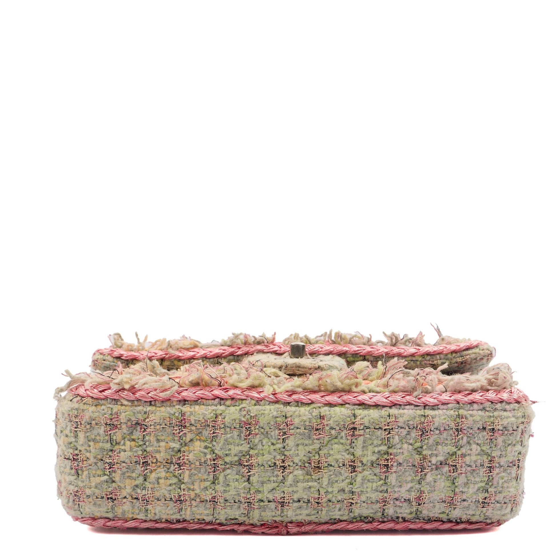 Chanel Shoulder Bag Classic Single Flap - Medium in Multi, Fabric — Detail View