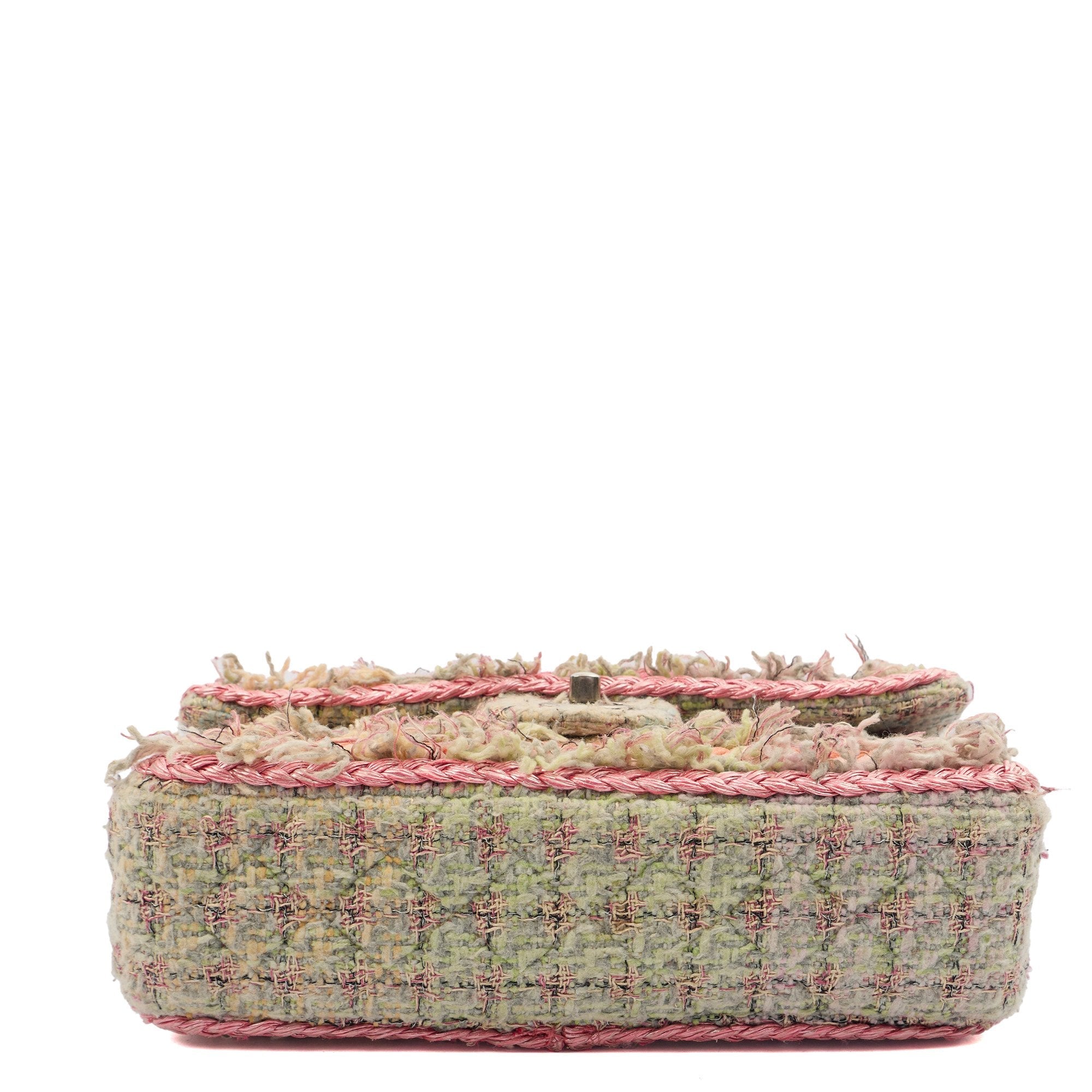 Chanel Shoulder Bag Classic Single Flap - Medium in Multi, Fabric — Detail View