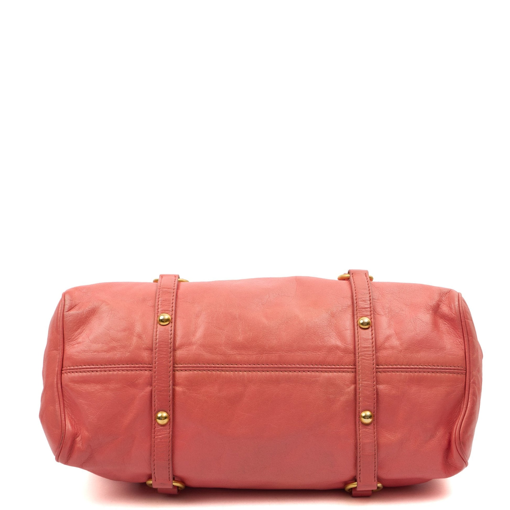 Miu Miu Shoulder Bag Vitello Lux Satchel in Pink, Leather — Alternate View 16