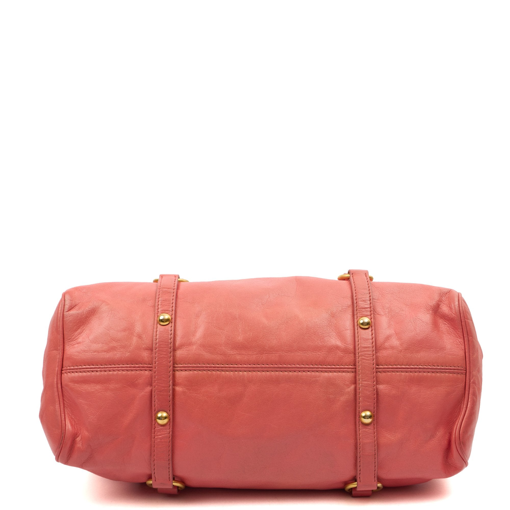 Miu Miu Shoulder Bag Vitello Lux Satchel in Pink, Leather — Alternate View 16
