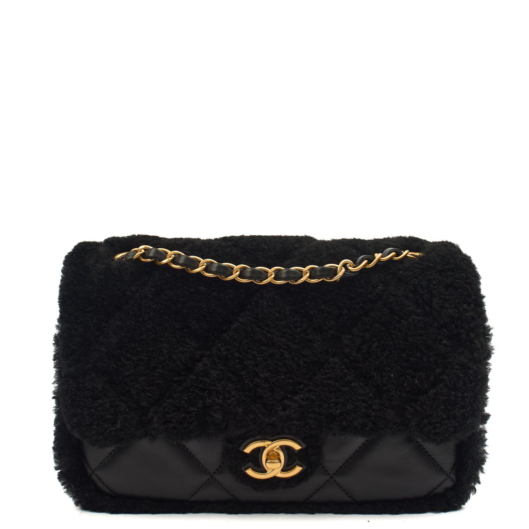 Chanel Shoulder Bag Flap Bag in Black, Canvas — Alternate View 10