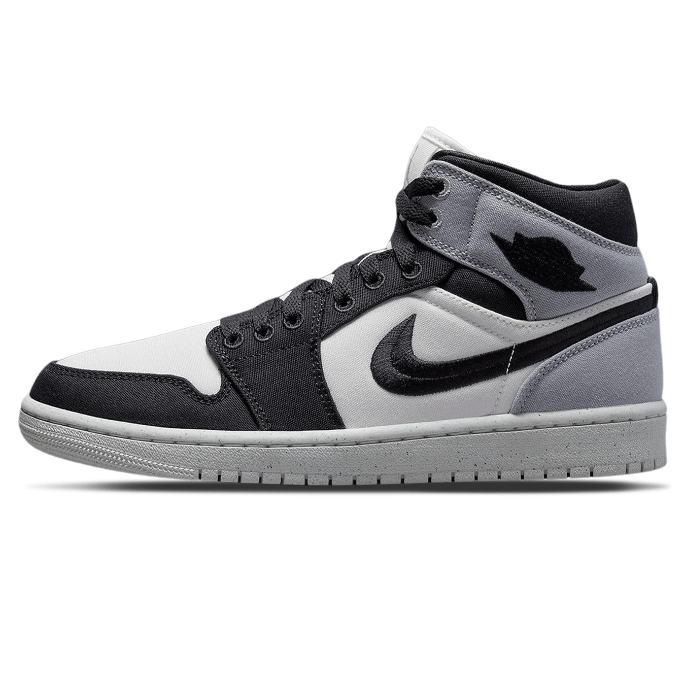 Air Jordan 1 Mid SE Wmns 'Light Steel Grey Canvas' — UK 2.5 | EU 35.5 | US 5 — Front View