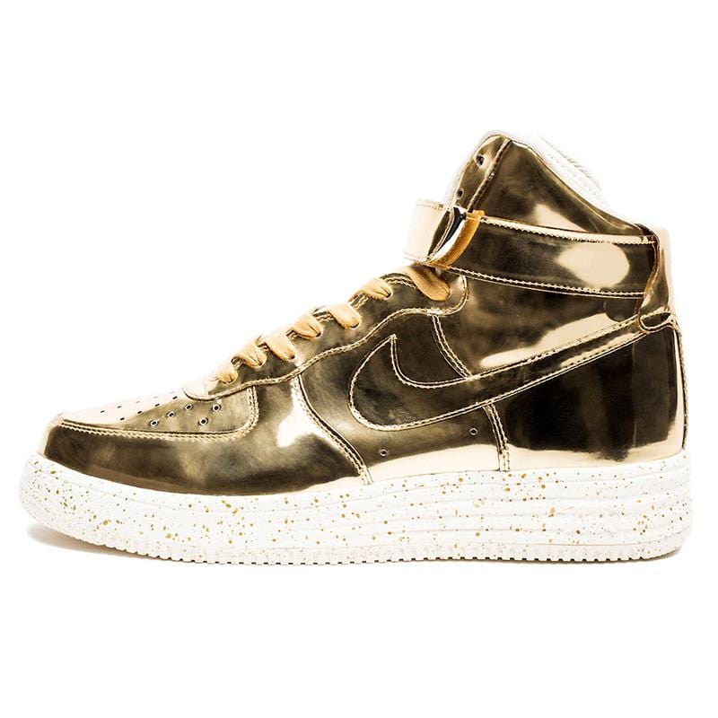 Nike Lunar Force 1 High SP Liquid Gold — UK 3 | EU 35.5 | US 3.5 — Front View