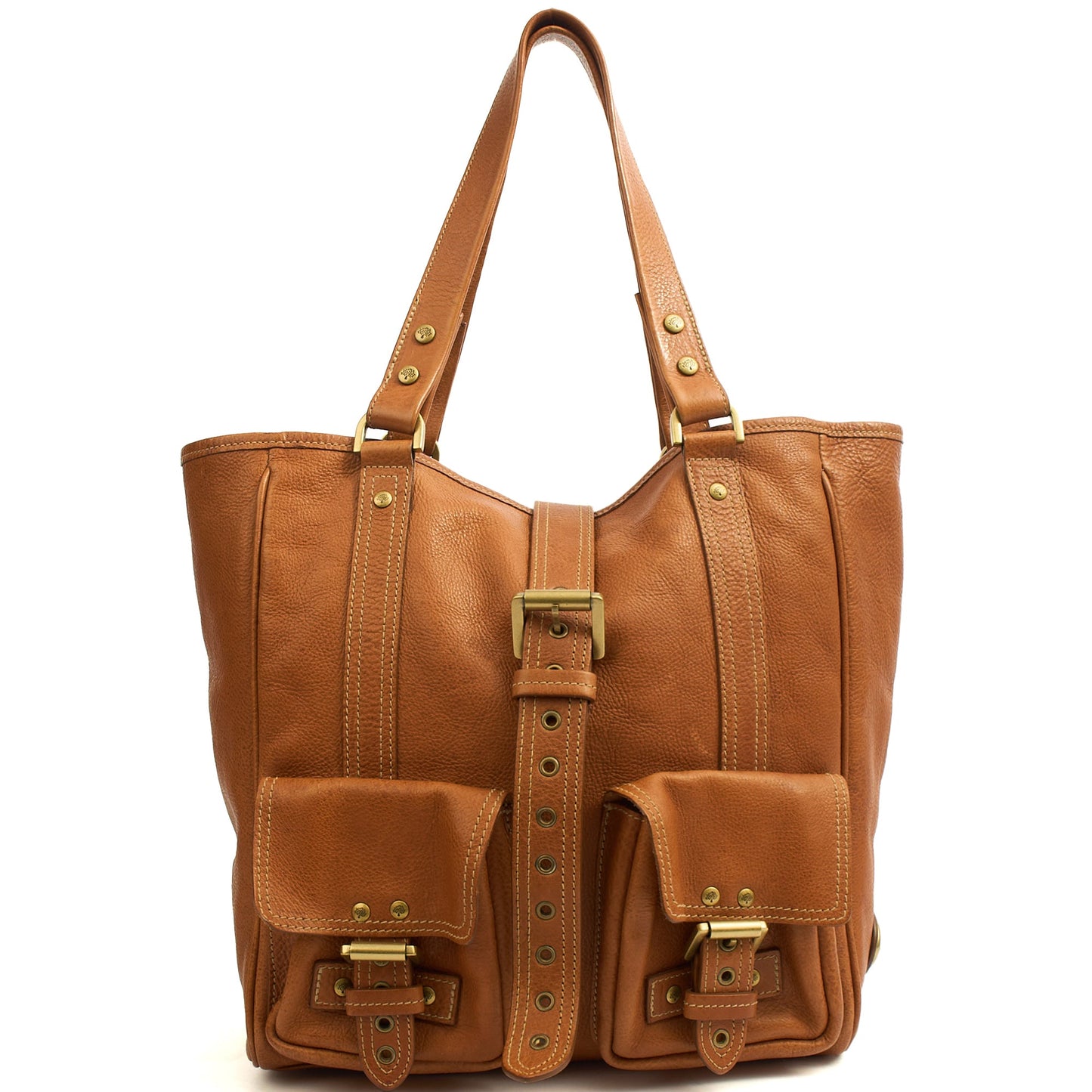 Mulberry Tote Roxanne Tote in Oak, Leather — Front View