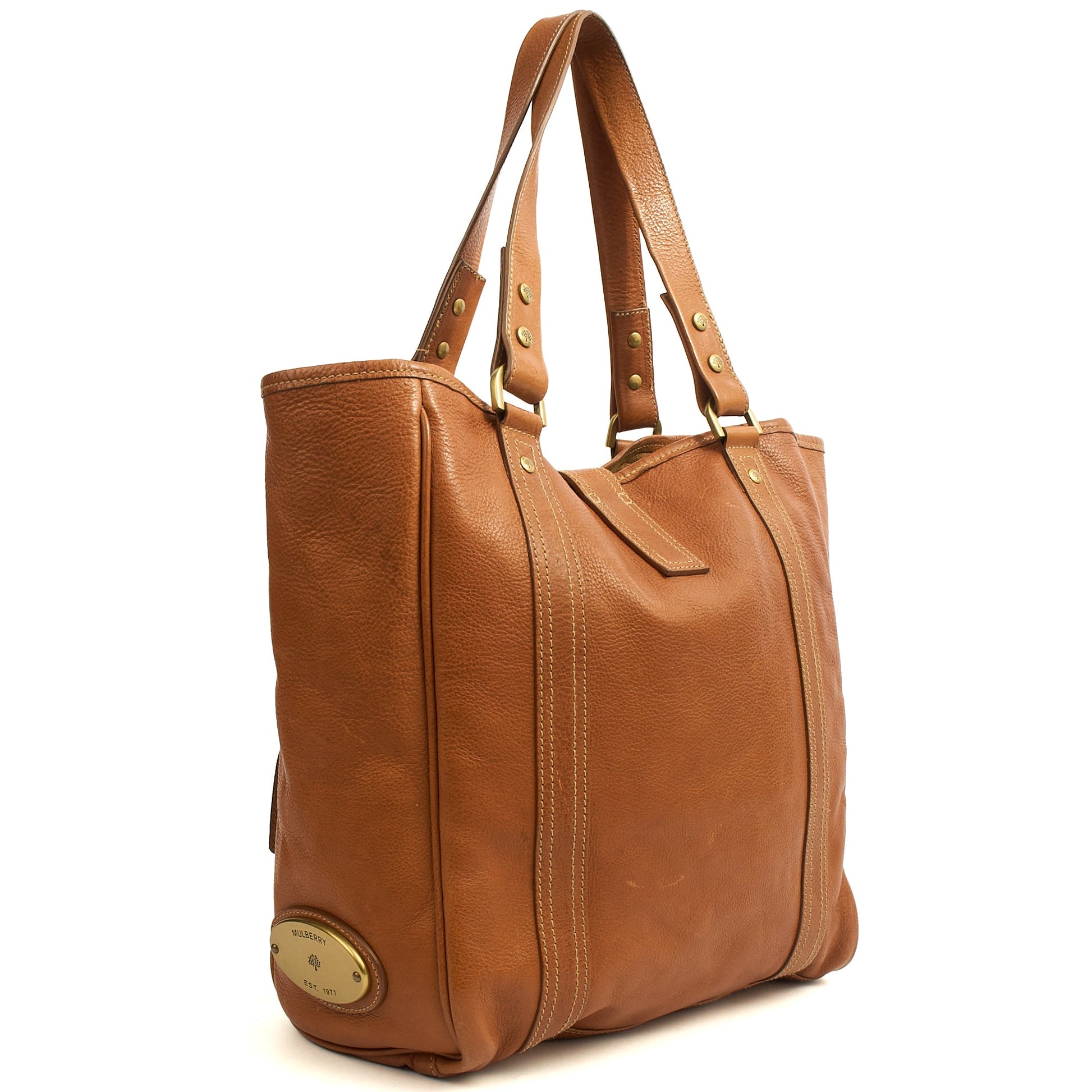 Mulberry Tote Roxanne Tote in Oak, Leather — Back View