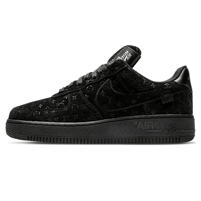 Louis Vuitton Nike Air Force 1 Low By Virgil Abloh Black Anthracite — UK 3 | EU 35.5 | US 3.5 — Front View