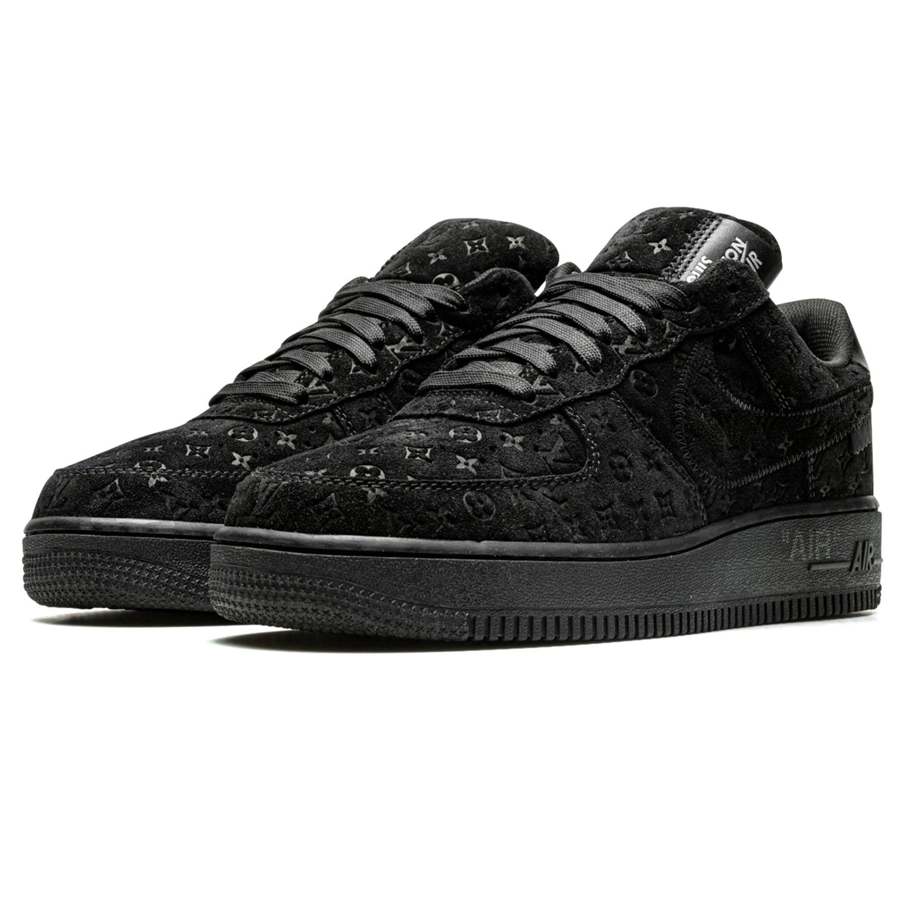 Louis Vuitton Nike Air Force 1 Low By Virgil Abloh Black Anthracite — UK 3 | EU 35.5 | US 3.5 — Side View