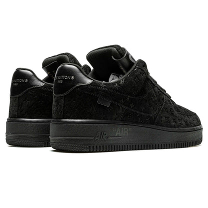 Louis Vuitton Nike Air Force 1 Low By Virgil Abloh Black Anthracite — UK 3 | EU 35.5 | US 3.5 — Back View