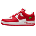 Louis Vuitton Nike Air Force 1 Low By Virgil Abloh White Comet Red — UK 1 — Front View