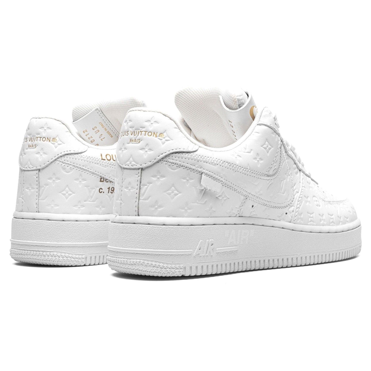Louis Vuitton Nike Air Force 1 Low By Virgil Abloh White — UK 3 | EU 35.5 | US 3.5 — Back View