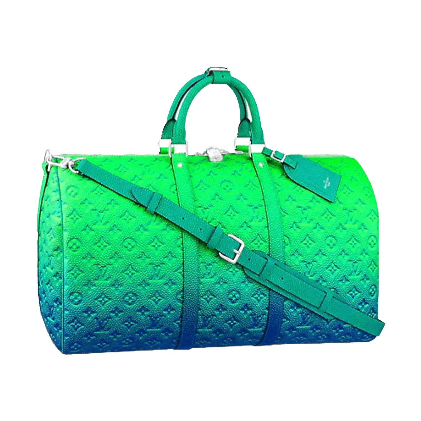 Louis Vuitton Keepall 50B Taurillon Illusion Blue/Green — Front View