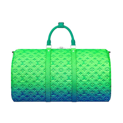 Louis Vuitton Keepall 50B Taurillon Illusion Blue/Green — Side View
