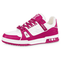 Louis Vuitton Trainer Low White Fuchsia — UK 1 — Front View