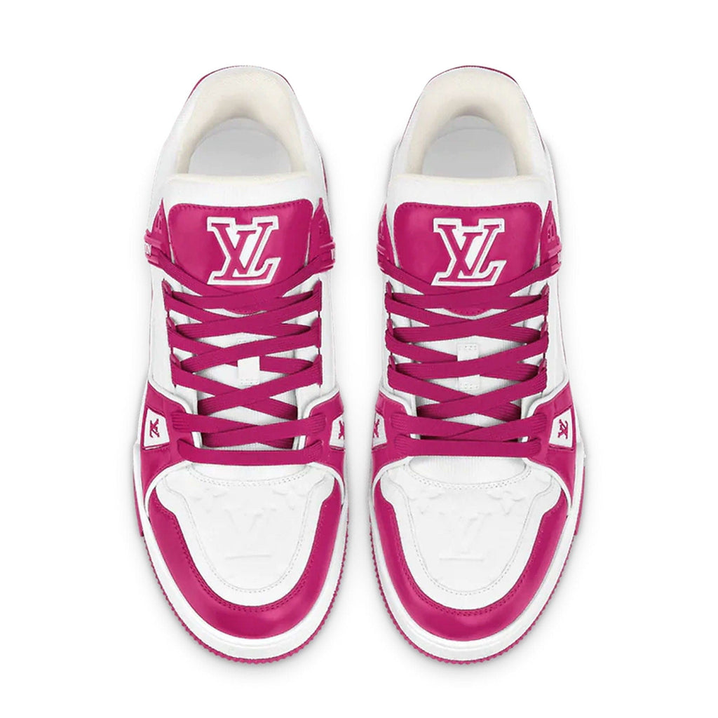 Louis Vuitton Trainer Low White Fuchsia — UK 1 — Side View