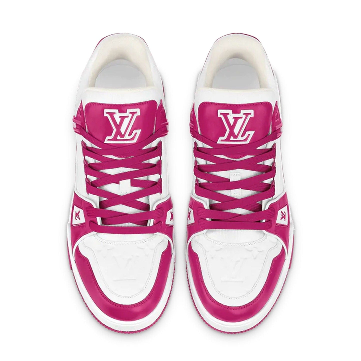 Louis Vuitton Trainer Low White Fuchsia — UK 1 — Side View