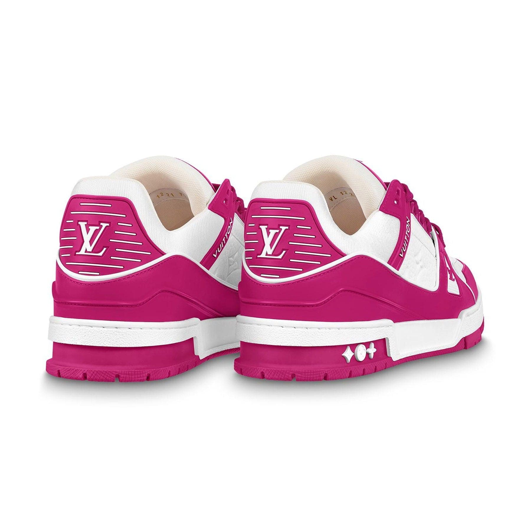 Louis Vuitton Trainer Low White Fuchsia — UK 1 — Top View