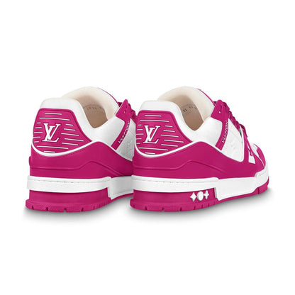 Louis Vuitton Trainer Low White Fuchsia — UK 1 — Top View