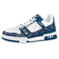 Louis Vuitton Trainer Low 'Monogram Denim' Blue — UK 1 — Front View