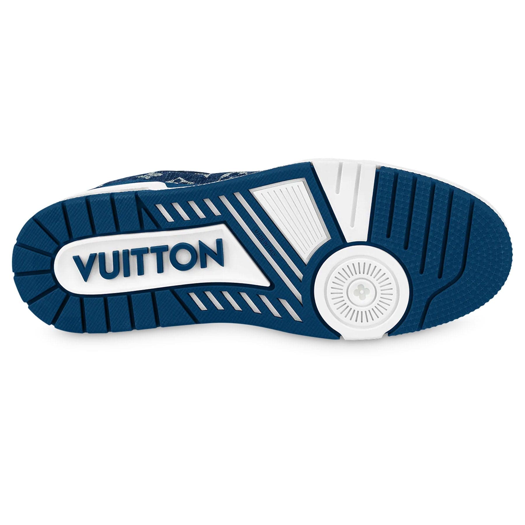 Louis Vuitton Trainer Low 'Monogram Denim' Blue — UK 1 — Top View