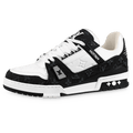 Louis Vuitton LV Trainer White Black White — UK 1 — Front View