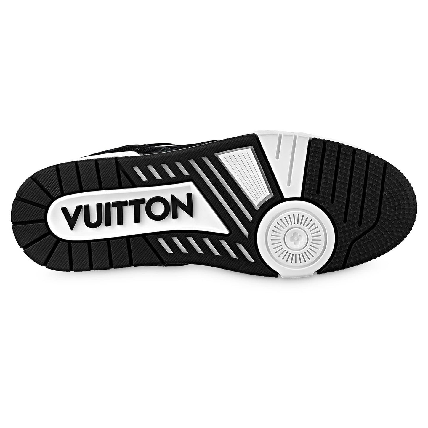 Louis Vuitton LV Trainer White Black White — UK 1 — Top View