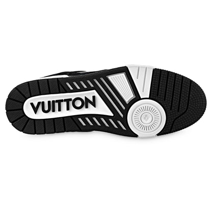Louis Vuitton LV Trainer White Black White — UK 1 — Top View