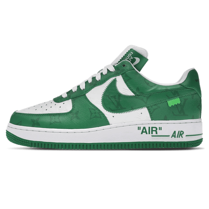 Louis Vuitton Nike Air Force 1 Low By Virgil Abloh White Green — UK 3 | EU 35.5 | US 3.5 — Front View