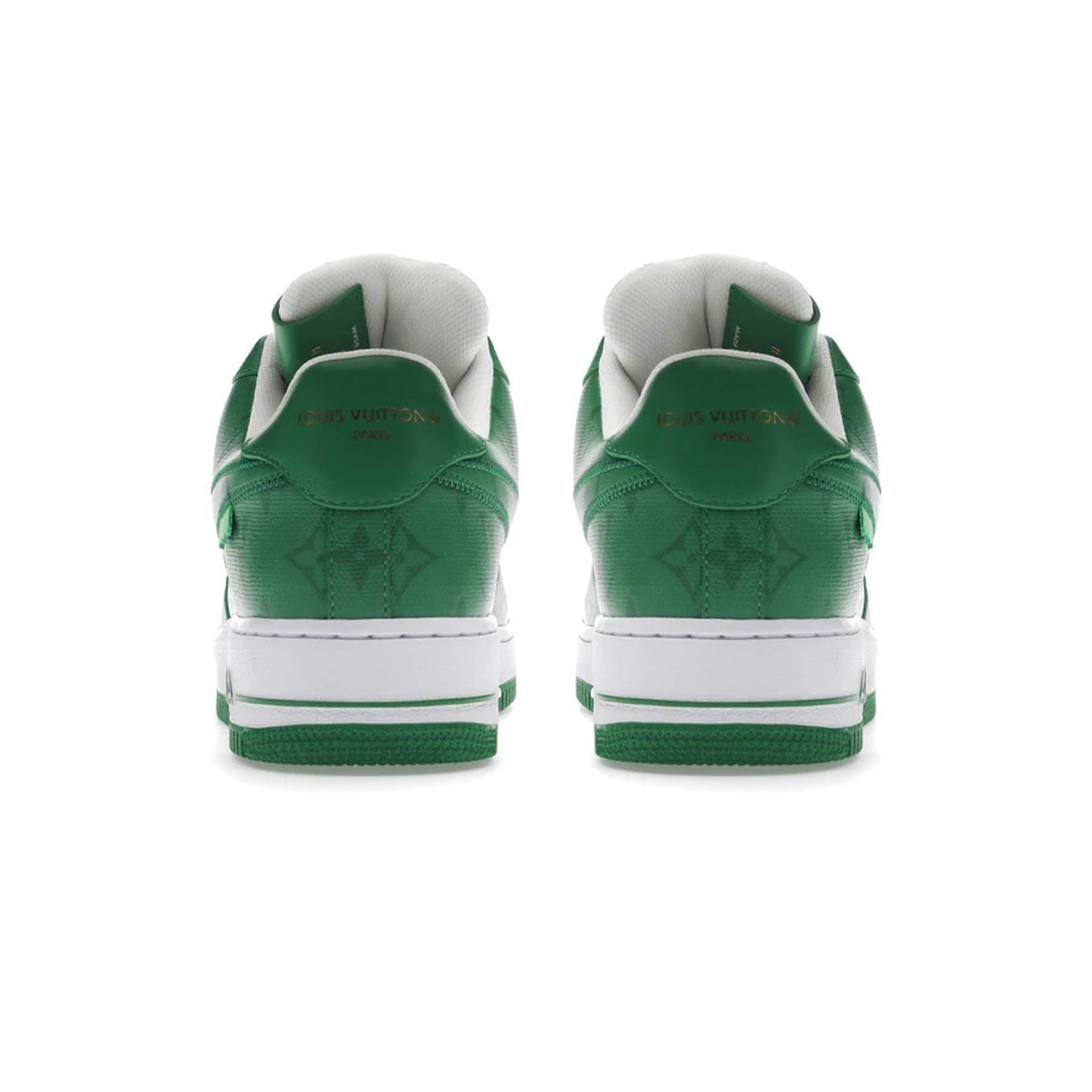 Louis Vuitton Nike Air Force 1 Low By Virgil Abloh White Green — UK 3 | EU 35.5 | US 3.5 — Top View