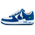 Louis Vuitton Nike Air Force 1 Low By Virgil Abloh White Royal — UK 3 | EU 35.5 | US 3.5 — Front View