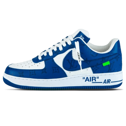 Louis Vuitton Nike Air Force 1 Low By Virgil Abloh White Royal — UK 3 | EU 35.5 | US 3.5 — Front View