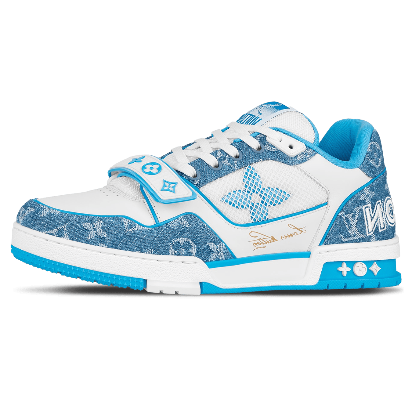 Louis Vuitton Trainer 'Monogram Denim' — UK 1 — Front View