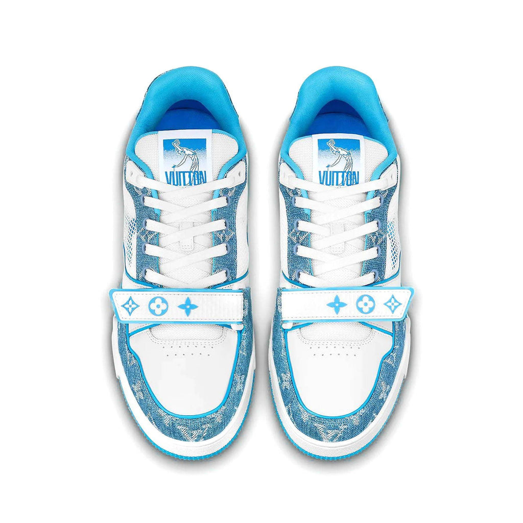 Louis Vuitton Trainer 'Monogram Denim' — UK 1 — Back View