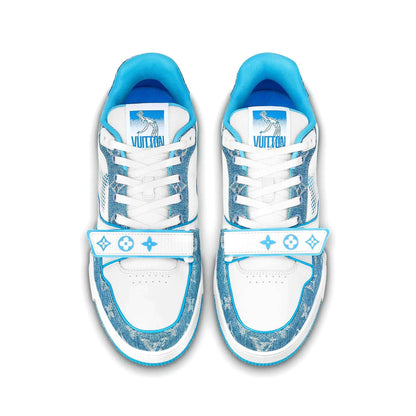 Louis Vuitton Trainer 'Monogram Denim' — UK 1 — Back View