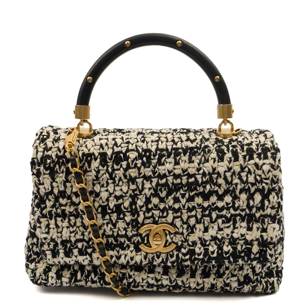 Chanel Top Handle Coco Top Handle in Black, Fabric — Alternate View 11