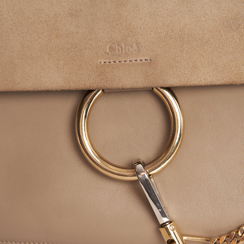 Chloe Shoulder Bag Faye Shoulder Bag in Grey, Calfskin Leather — Alternate View 15