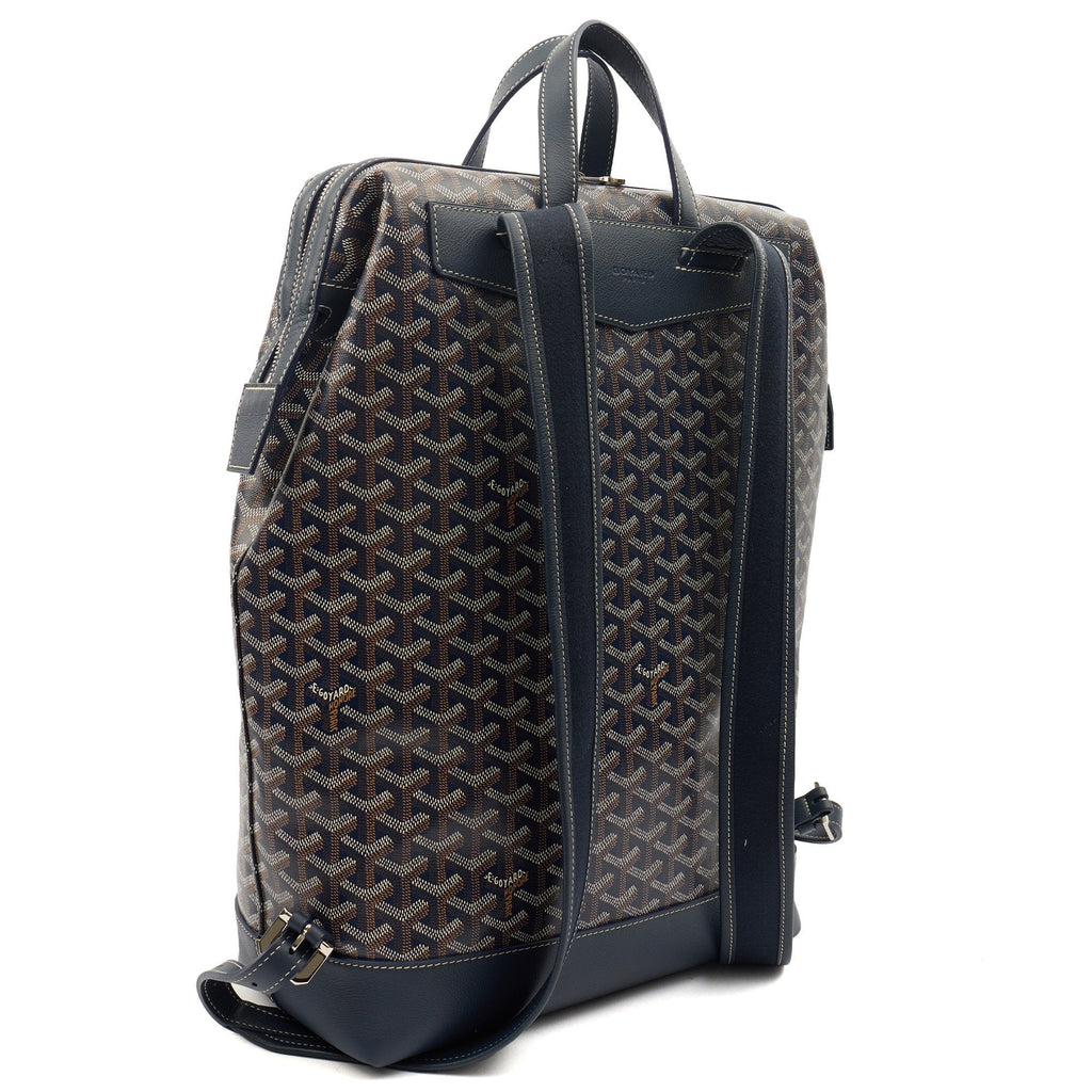 Goyard Backpack Cisalpine Backpack in Blue, Leather — Back View