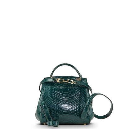 Asprey Backpack Tote in Green, Exotic — Top View