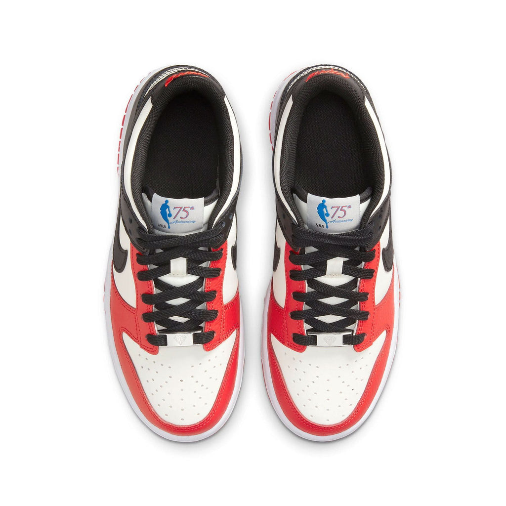 NBA x Nike Dunk Low EMB GS '75th Anniversary - Chicago' — UK 13.5 | EU 32 | US 1Y — Back View