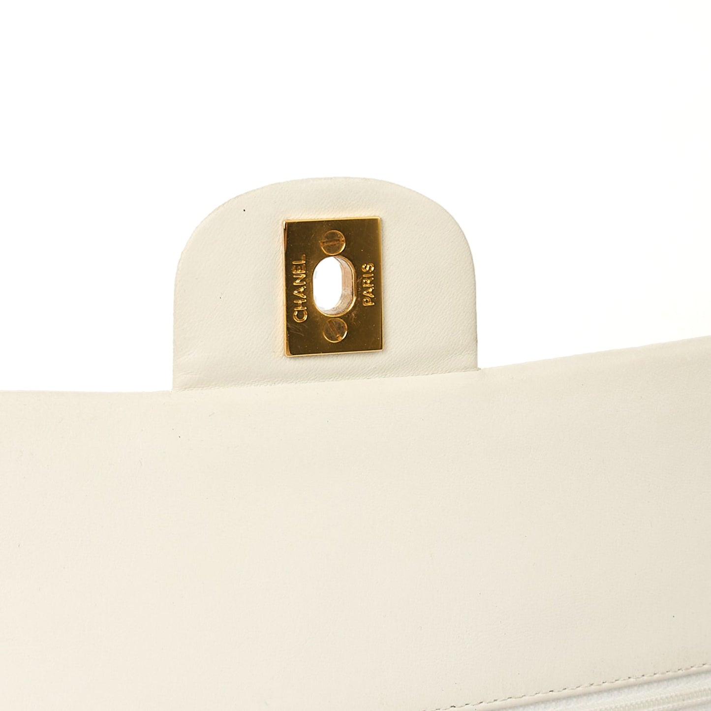 Classic Double Flap- Medium in White, Calfskin Leather With Gold Hardware — Alternate View 9